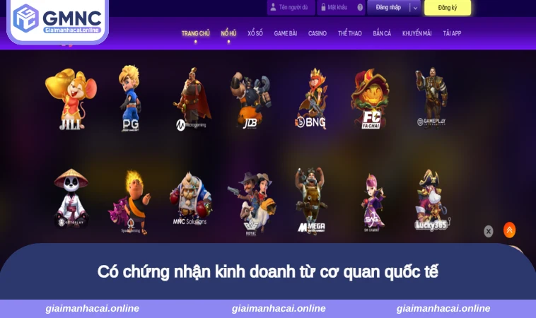 Có chứng nhận kinh doanh từ cơ quan quốc tế