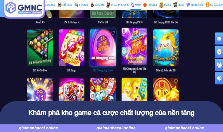 Khám phá kho game cá cược chất lượng của nền tảng