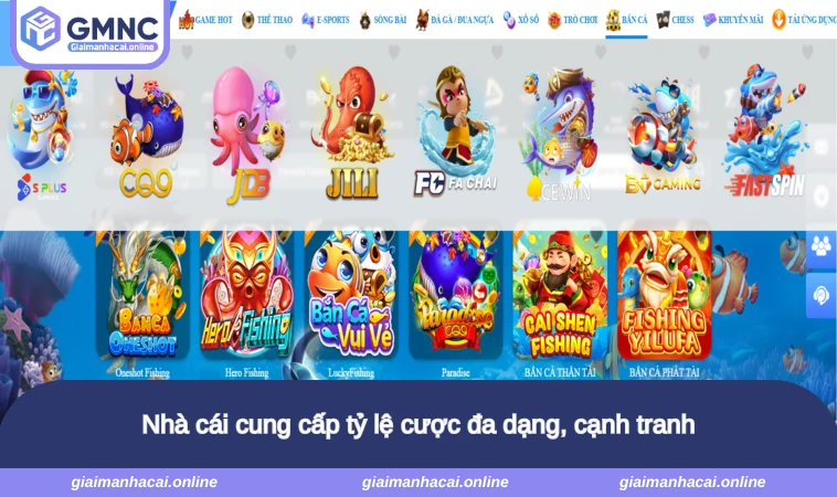 Nhà cái cung cấp tỷ lệ cược đa dạng, cạnh tranh