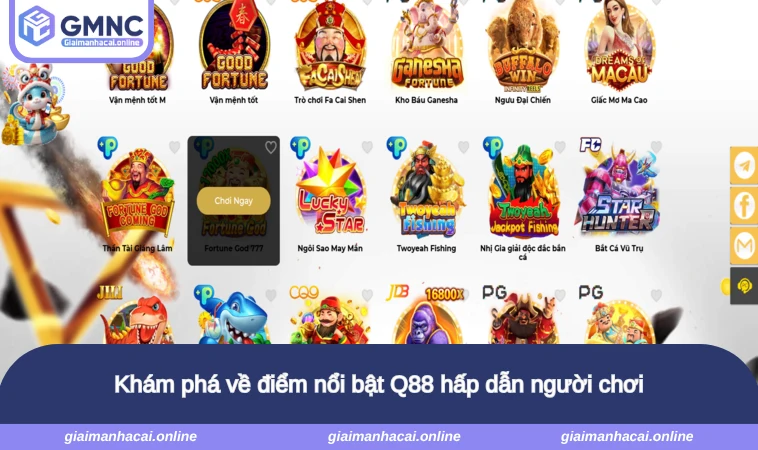 Khám phá về điểm nổi bật Q88 hấp dẫn người chơi