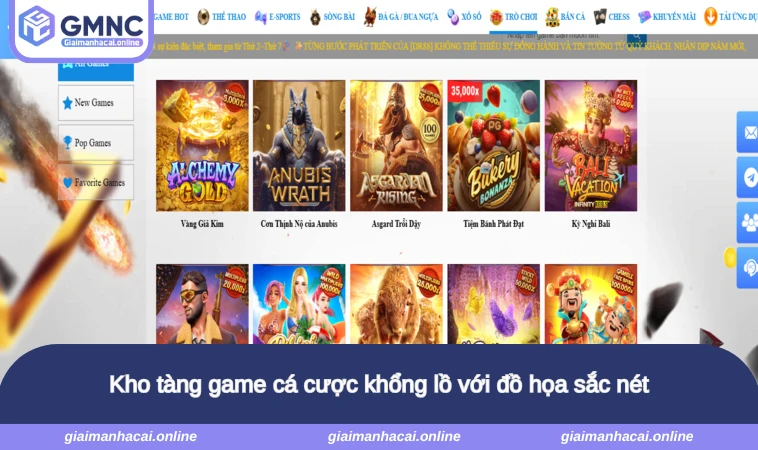 Kho tàng game cá cược khổng lồ với đồ họa sắc nét