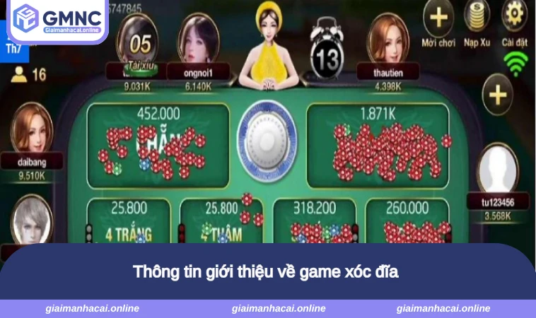 Thông tin giới thiệu về game xóc đĩa 